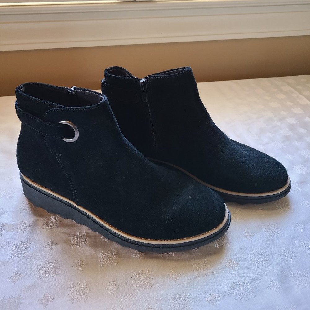Clarks ankle boots with rubber sole